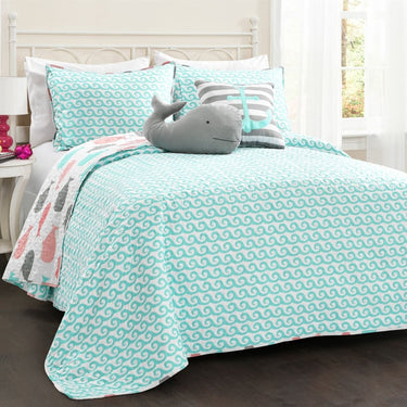 Full/Queen 5 Piece Microfiber Quilt Set